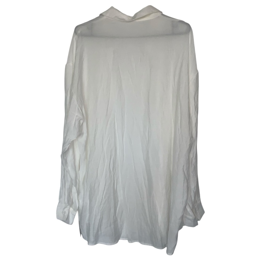 Cupshe X STASSIE Escape Sheer Chiffon Oversized Cover-Up Shirt Size Medium - Picture 8 of 9